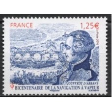 FRA5044M-SELO BICENTENÁRIO DA NAVEGAÇÃO A VAPOR - FRANÇA - 2016 - MINT