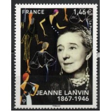 FRA5170M-SELO CRIADORA DE MODA JEANNE LANVIN - FRANÇA - 2017 - MINT