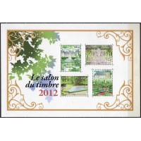 FRAB132M-BLOCO SALÃO DO SELO 2012 - JARDINS DA FRANÇA - FRANÇA - 2012 - MINT