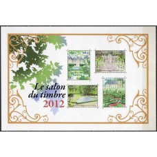 FRAB132M-BLOCO SALÃO DO SELO 2012 - JARDINS DA FRANÇA - FRANÇA - 2012 - MINT