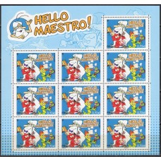 FRAB139M-BLOCO 30º ANIVERSÁRIO DA SÉRIE ANIMADA HELLO MAESTRO - FRANÇA - 2017 - MINT
