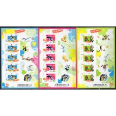 FRAZ0271MF-SÉRIE MINIFOLHAS FESTA DO SELO - LOONEY TUNES - FRANÇA - 2009 - MINT