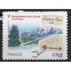 FRAZ0415M-SELO 150º ANIVERSÁRIO DA ANEXAÇÃO DA SAVOIA À FRANÇA - AUTOADESIVO - FRANÇA - 2010 - MINT
