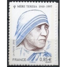 FRAZ0468M-SELO MADRE TERESA, PRÊMIO NOBEL DA PAZ EM 1979 - AUTOADESIVO - FRANÇA - 2010 - MINT