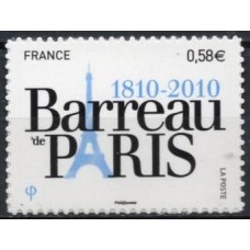 FRAZ0508M-SELO BICENTENÁRIO DO BARREAU DE PARIS - AUTOADESIVO - FRANÇA - 2010 - MINT