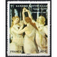 FRAZ0509M-SELO SÉRIE ARTÍSTICA - SANDRO BOTICELLI - AUTOADESIVO - FRANÇA - 2010 - MINT