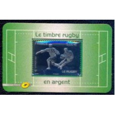 FRAZ0597MA-SELO O RUGBY - AUTOADESIVO - FRANÇA - 2011 - MINT - DE PRATA 999 - EMBALADO NO CARTÃO ORIGINAL