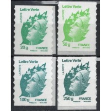 FRAZ0604M-SÉRIE MARIANE DE BEAUJARD 'CARTA VERDE' - AUTOADESIVOS - FRANÇA - 2011 - MINT