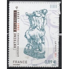FRAZ0633M-SELO SÉRIE ARTÍSTICA - ESCULTOR ANTOINE BOURDELLE - AUTOADESIVO - FRANÇA - 2011 - MINT