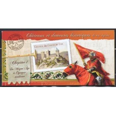 FRAZ0714MC-CARNÊ CASTELOS E MANSÕES - AUTOADESIVOS - FRANÇA - 2012 - MINT