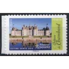 FRAZ1114MA-SELO ARQUITETURA DO RENASCIMENTO FRANCÊS, CHAMBORD - FRANÇA - 2015 - MINT