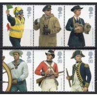 GRB3183MS-SÉRIE SE-TENANTS UNIFORMES MILITARES DE ONTEM E DE HOJE III - MARINHA REAL - GRÃ-BRETANHA - 2009 - MINT GRB3183MS-SÉRIE SE-TENANTS UNIFORMES MILITARES DE ONTEM E DE HOJE III - MARINHA REAL - GRÃ-BRETANHA - 2009 - MINT