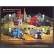 GRBB083M-BLOCO CINQUENTENÁRIO DA ROYAL SHAKESPEARE COMPANY - GRÃ-BRETANHA - 2011 - MINT