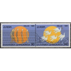 GRE1864NS-SE-TENANT SÉRIE EUROPA - PAZ E LIBERDADE - GRÉCIA - 1995 - N