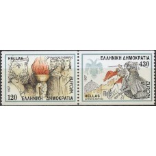 GRE1930MS-SE-TENANT SÉRIE EUROPA - CONTOS E LENDAS - DA CADERNETA - GRÉCIA - 1997 - MINT