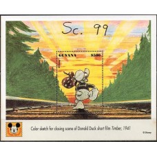 GUYB153N-BLOCO POSTERS DAS PRODUÇÕES DISNEY II - GUIANA - 1994 - N