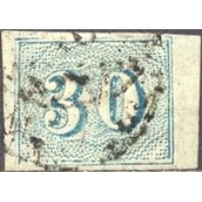 IM0020U.08-SELO COLORIDO 30 RÉIS - 1854 - U