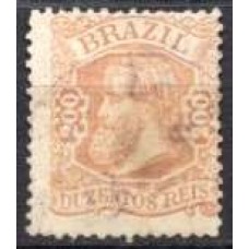 IM0050U.09-SELO DOM PEDRO II CABEÇA PEQUENA, 200 RÉIS - 1881 - U