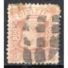 IM0050U.10-SELO DOM PEDRO II CABEÇA PEQUENA, 200 RÉIS - 1881 - U
