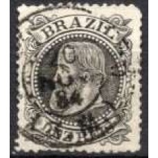 IM0051U.03-SELO DOM PEDRO II CABEÇA GRANDE, 10 RÉIS PRETO - 1885 - U