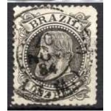 IM0051U.04-SELO DOM PEDRO II CABEÇA GRANDE, 10 RÉIS PRETO - 1885 - U