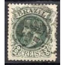 IM0054U.10-SELO DOM PEDRO II CABEÇA GRANDE, 100 RÉIS TIPO 1 - 1882 - U