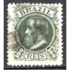 IM0054U.11-SELO DOM PEDRO II CABEÇA GRANDE, 100 RÉIS TIPO 1 - 1882 - U