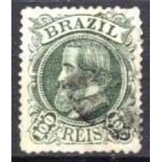 IM0054U.14-SELO DOM PEDRO II CABEÇA GRANDE, 100 RÉIS TIPO 1 - 1882 - U