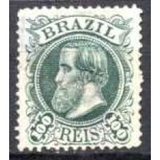 IM0054U.17-SELO DOM PEDRO II CABEÇA GRANDE, 100 RÉIS TIPO 1 - 1882 - U