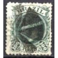 IM0055U.01-SELO DOM PEDRO II CABEÇA GRANDE, 100 RÉIS TIPO 2 - 1882 - U