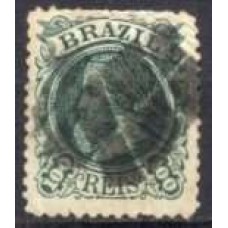 IM0055U.05-SELO DOM PEDRO II CABEÇA GRANDE, 100 RÉIS TIPO 2 - 1882 - U