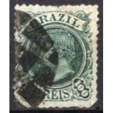 IM0055U.07-SELO DOM PEDRO II CABEÇA GRANDE, 100 RÉIS TIPO 2 - 1882 - U