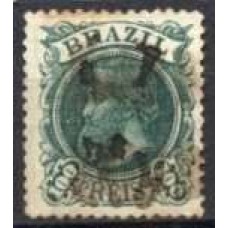IM0055U.08-SELO DOM PEDRO II CABEÇA GRANDE, 100 RÉIS TIPO 2 - 1882 - U