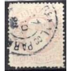 IM0056U.01-SELO DOM PEDRO II CABEÇA GRANDE, 200 RÉIS CASTANHO CLARO - 1882 - U