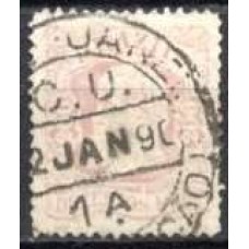 IM0056U.08-SELO DOM PEDRO II CABEÇA GRANDE, 200 RÉIS CASTANHO CLARO - 1882 - U