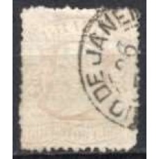 IM0057U.01-SELO DOM PEDRO II CABEÇA GRANDE, 200 RÉIS LILÁS ROSA - 1884 - U