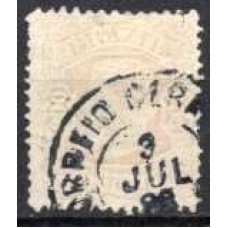 IM0057U.04-SELO DOM PEDRO II CABEÇA GRANDE, 200 RÉIS LILÁS ROSA - 1884 - U