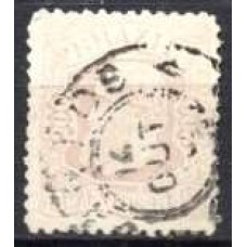 IM0057U.05-SELO DOM PEDRO II CABEÇA GRANDE, 200 RÉIS LILÁS ROSA - 1884 - U