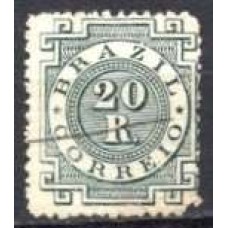 IM0061U.06-SELO CIFRA, 20 RÉIS VERDE RUSSO - 1884 - U