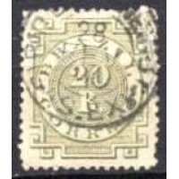 IM0062UA.01-SELO CIFRA, 20 RÉIS OLIVA SEM PONTO - 1887 - U IM0062UA.01-SELO CIFRA, 20 RÉIS OLIVA SEM PONTO - 1887 - U