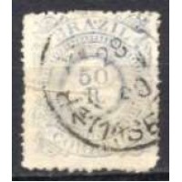 IM0063U.09-SELO CIFRA, 50 RÉIS - 1885 - U IM0063U.09-SELO CIFRA, 50 RÉIS - 1885 - U