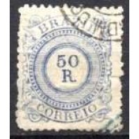 IM0063U.11-SELO CIFRA, 50 RÉIS - 1885 - U IM0063U.11-SELO CIFRA, 50 RÉIS - 1885 - U