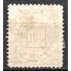 IM0064N.01-SELO CIFRA, 100 RÉIS CIFRA BRANCA - 1885 - N