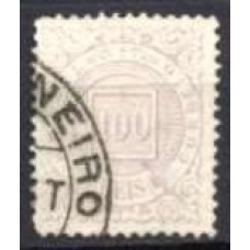 IM0064U.10-SELO CIFRA, 100 RÉIS CIFRA BRANCA - 1885 - U