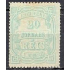 JO0020N.03-SELO JORNAIS CIFRA HORIZONTAL, 20RS - 1890 - N