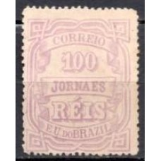 JO0021N.09-SELO JORNAIS CIFRA HORIZONTAL, 100 RÉIS - 1890 - N