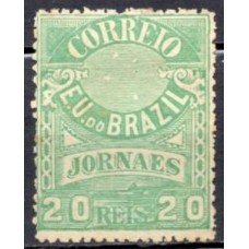 JO0023NA-SELO JORNAIS CRUZEIRO DO SUL DENTEAÇÃO 13-14, 20 RÉIS - 1890 - N