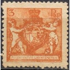 LIE0046NA-SELO REGULAR, 3R DENTEAÇÃO 12,5 - LIECHTENSTEIN - 1921 - N