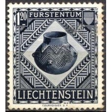 LIE0283N-SELO ABERTURA DO MUSEU NACIONAL DE VADUZ - DESCOBERTAS PRÉ-HISTÓRICAS, 1,20F - LIECHTENSTEIN - 1954 - N