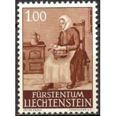 LIE0347ND-SELO MÃE DE FAMÍLIA, 1F - LIECHTENSTEIN - 1959/64 - N